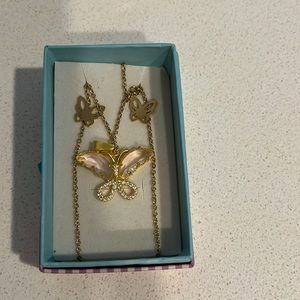 Butterfly Necklace & Earrings Set